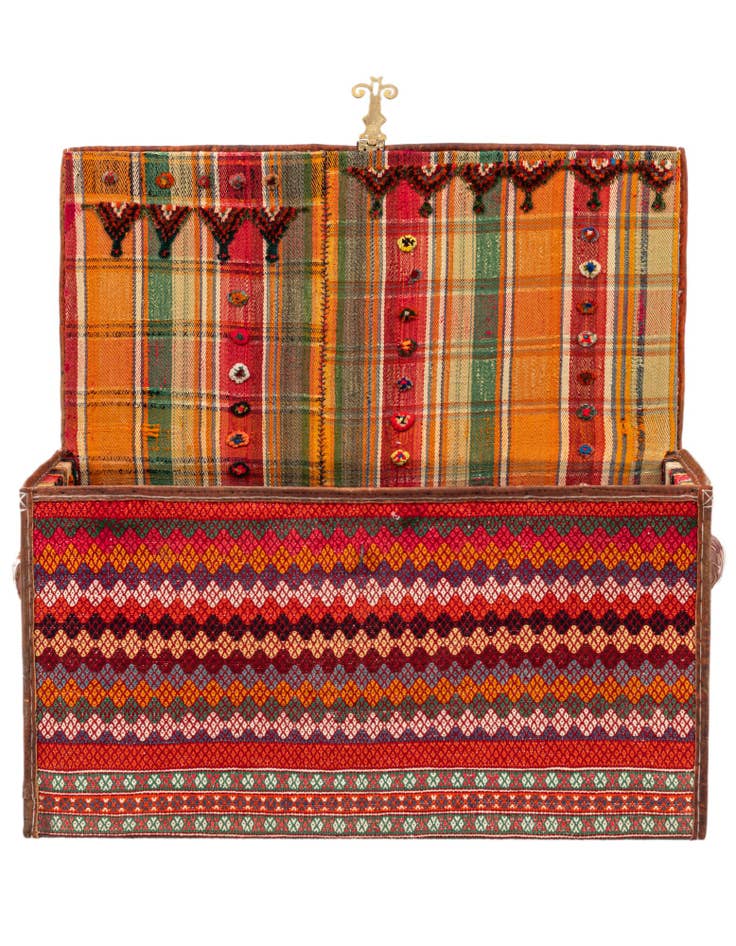 Detail image of 1' 7 x 3' Hand Knotted Furniture Trunk