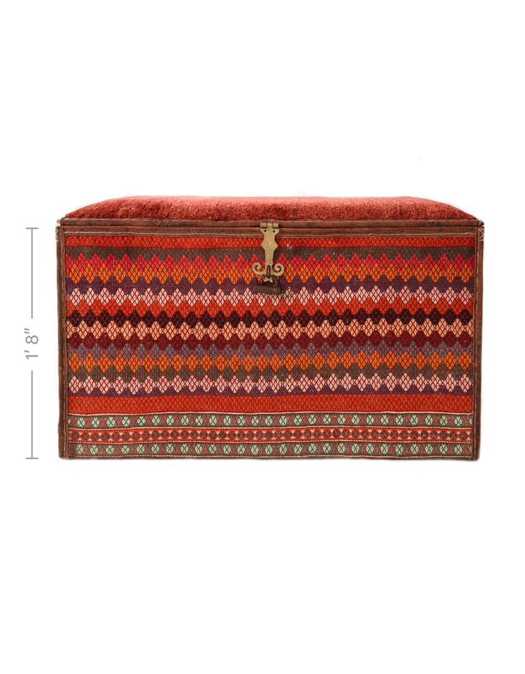 Detail image of 1' 7 x 3' Hand Knotted Furniture Trunk