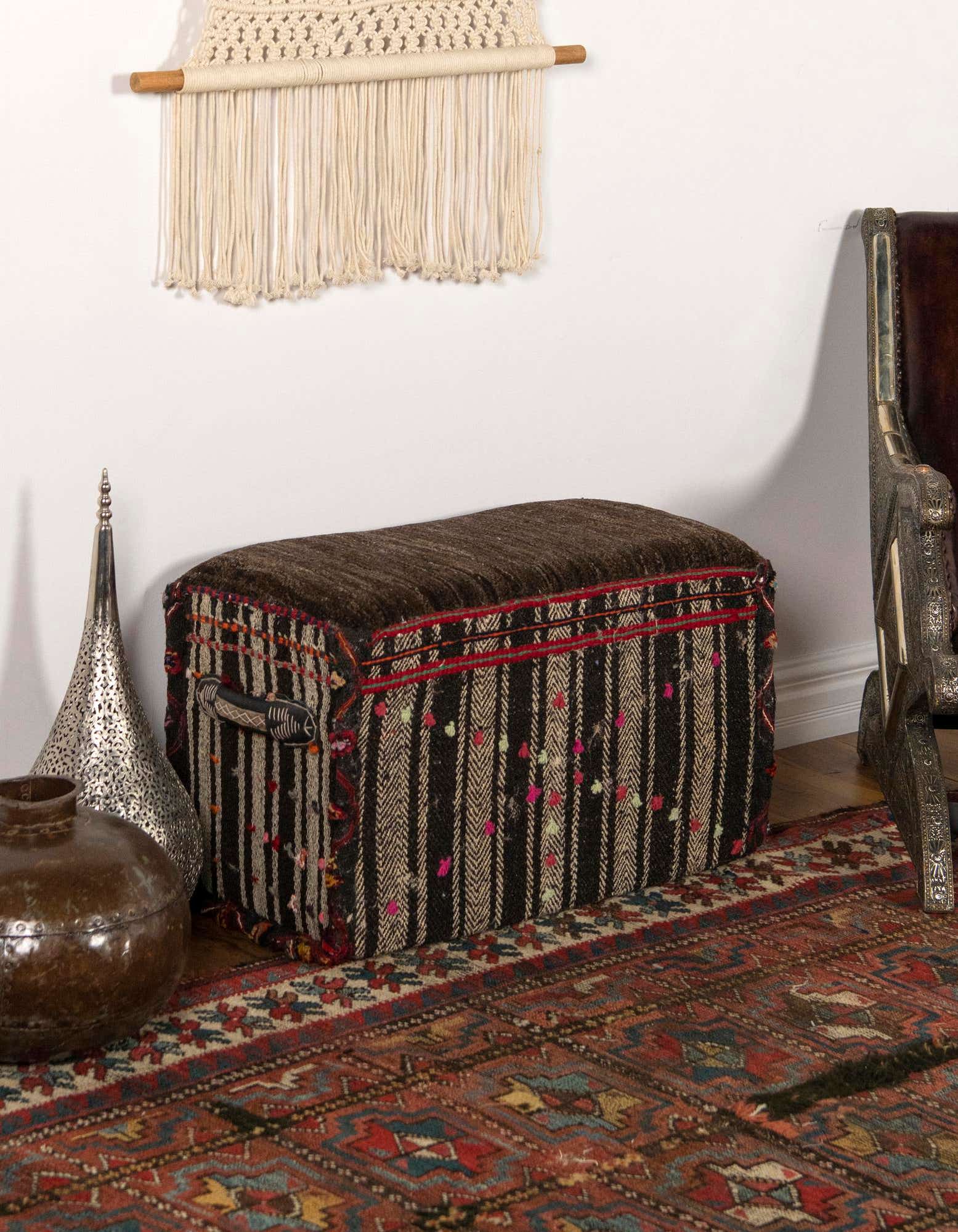 1' 2 x 2' 5 Hand Knotted Furniture Trunk