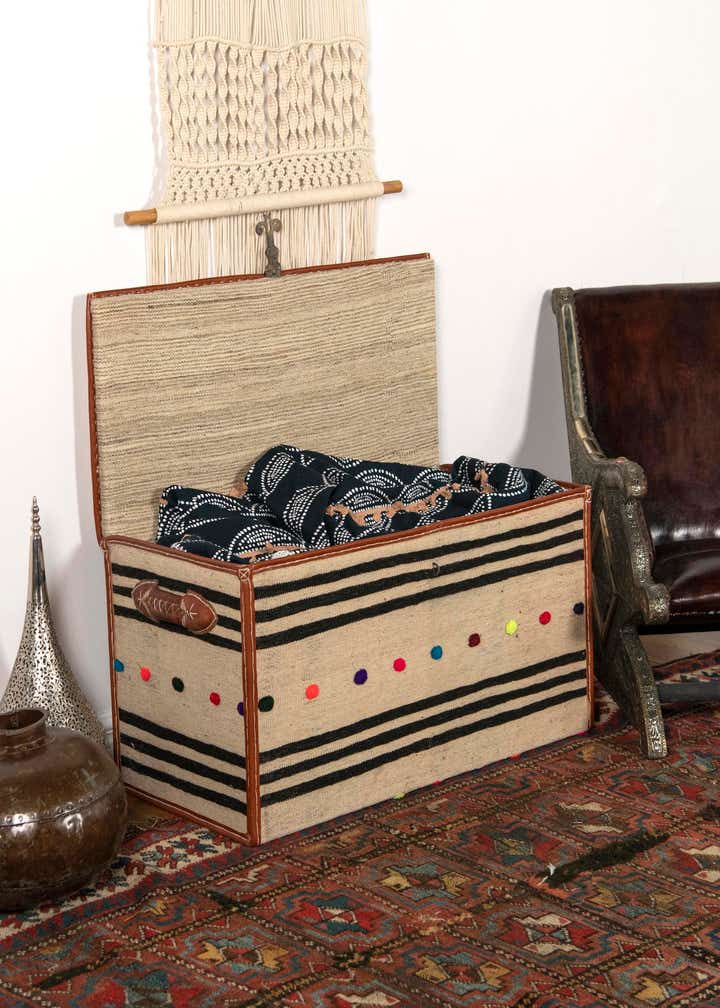 1' 7 x 3' 1 Hand Knotted Furniture Trunk