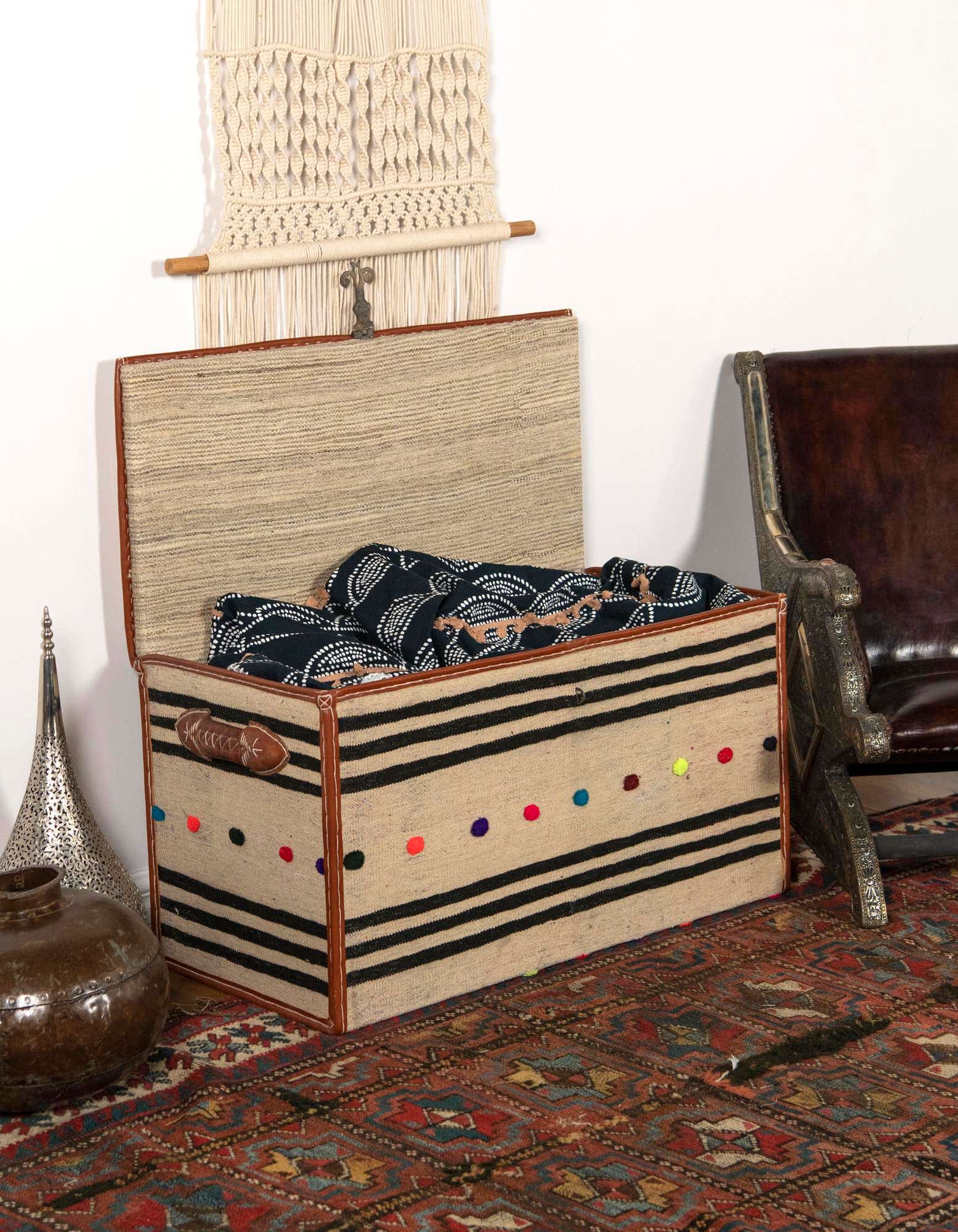 1' 7 x 3' 1 Hand Knotted Furniture Trunk
