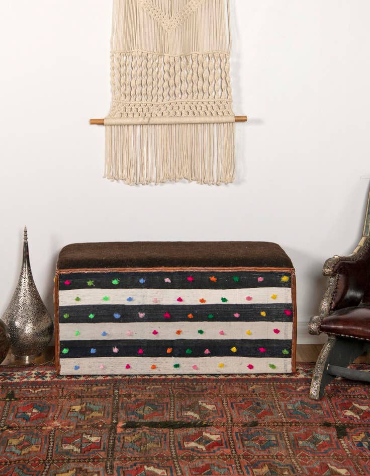 Detail image of 1' 7 x 3' 5 Hand Knotted Furniture Trunk