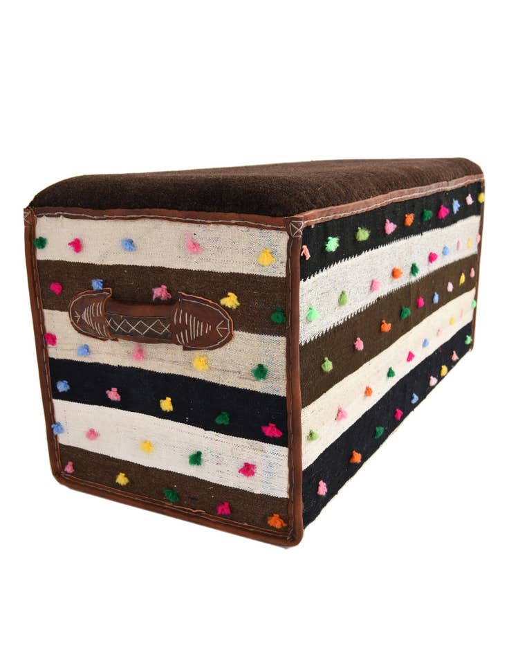 Detail image of 1' 7 x 3' 5 Hand Knotted Furniture Trunk