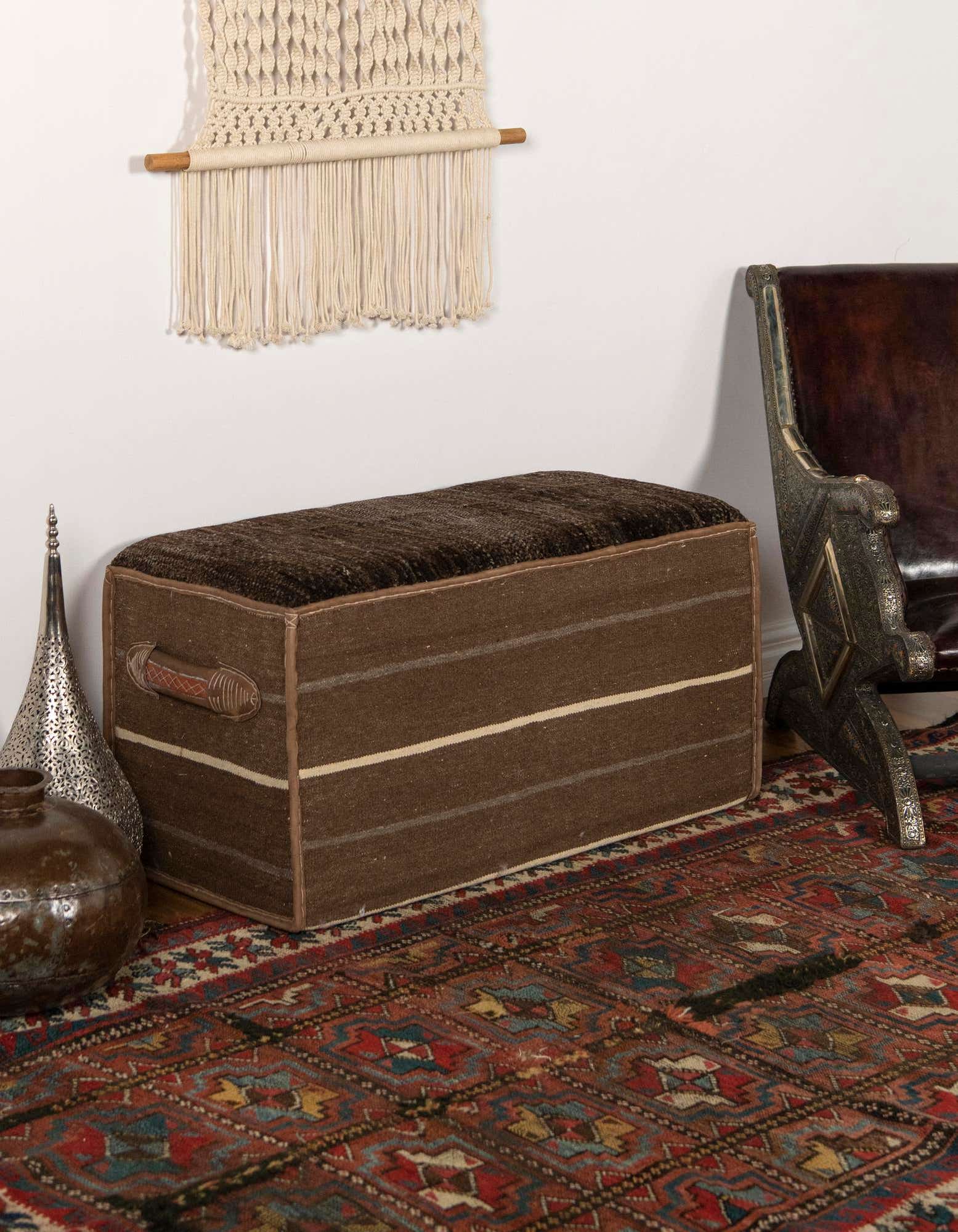 1' 7 x 3' 2 Hand Knotted Furniture Trunk