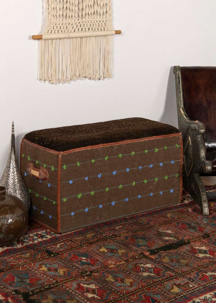 1' 6 x 3' 5 Hand Knotted Furniture Trunk