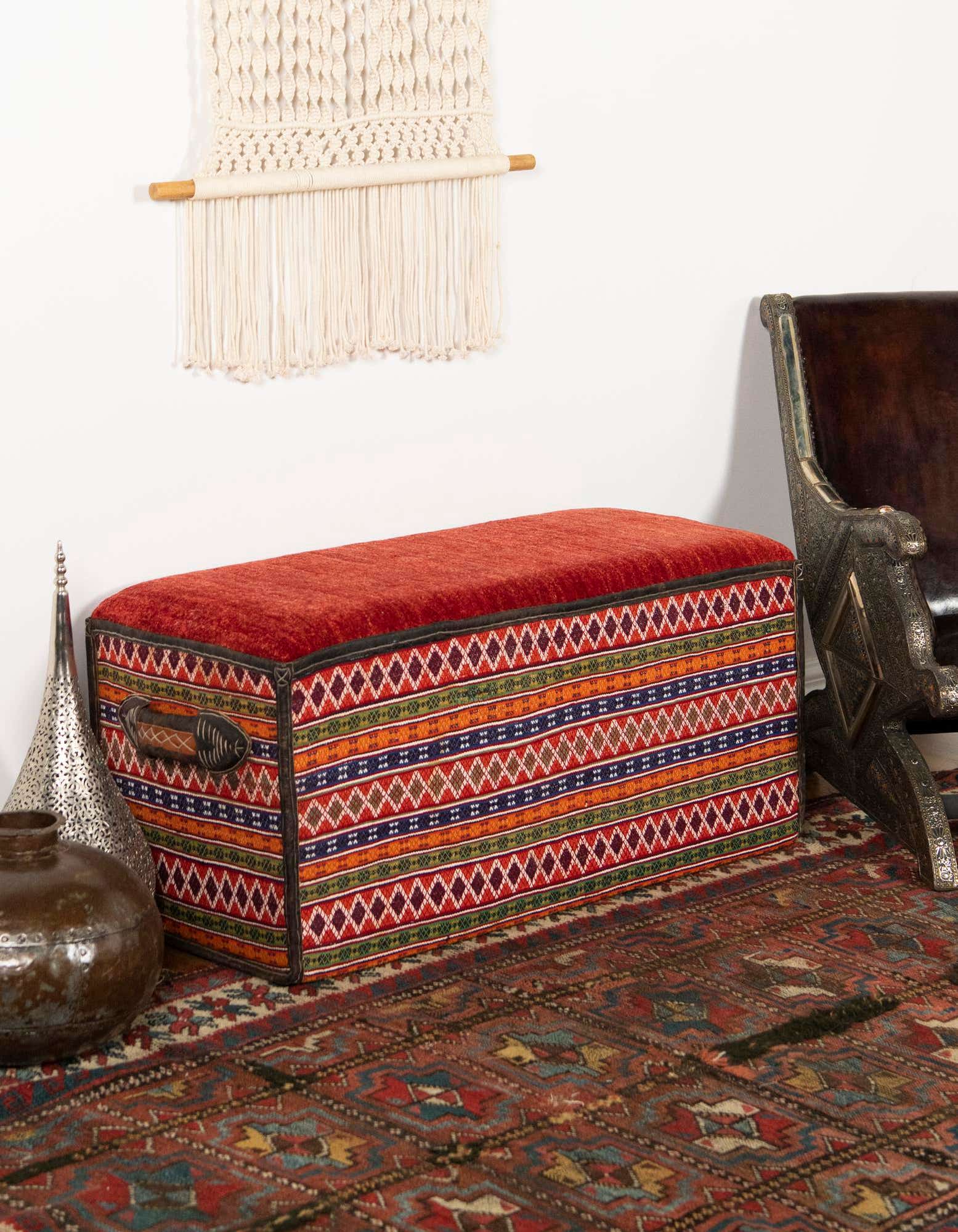 1' 7 x 3' 4 Hand Knotted Furniture Trunk