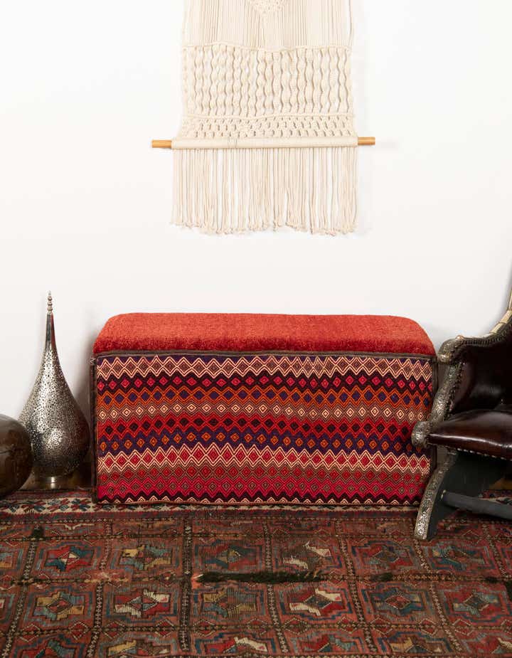 1' 6 x 3' 5 Hand Knotted Furniture Trunk