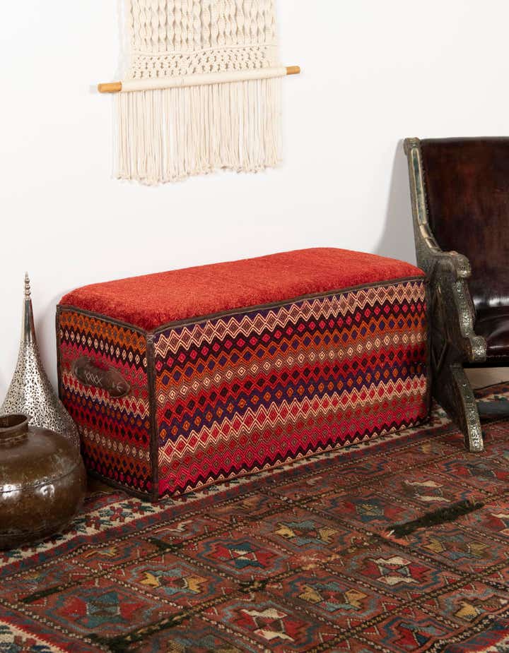 1' 6 x 3' 5 Hand Knotted Furniture Trunk