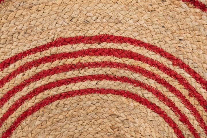 3' 7 x 3' 7 Hand Braided Christmas Tree Skirt