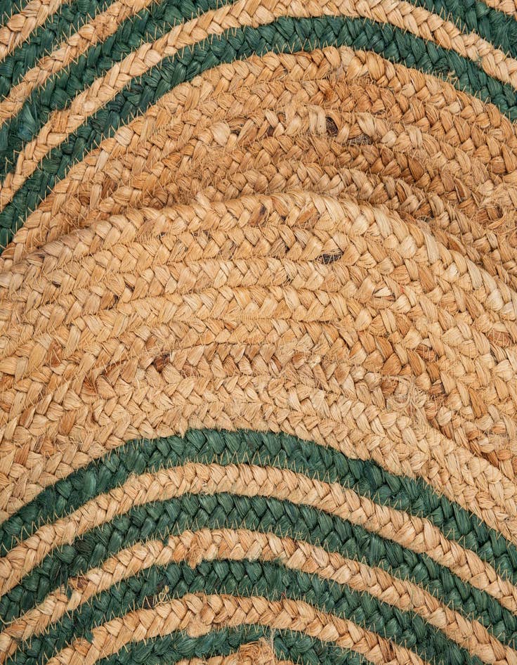 Detail image of 3' 8 x 3' 8  Hand Braided Christmas Tree Skirt