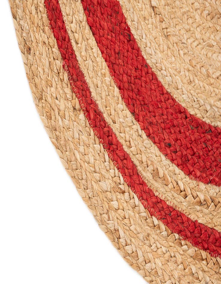 Detail image of 3' 4 x 3' 4  Hand Braided Christmas Tree Skirt