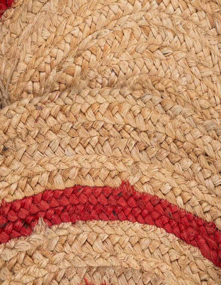 Detail image of 3' 4 x 3' 4  Hand Braided Christmas Tree Skirt