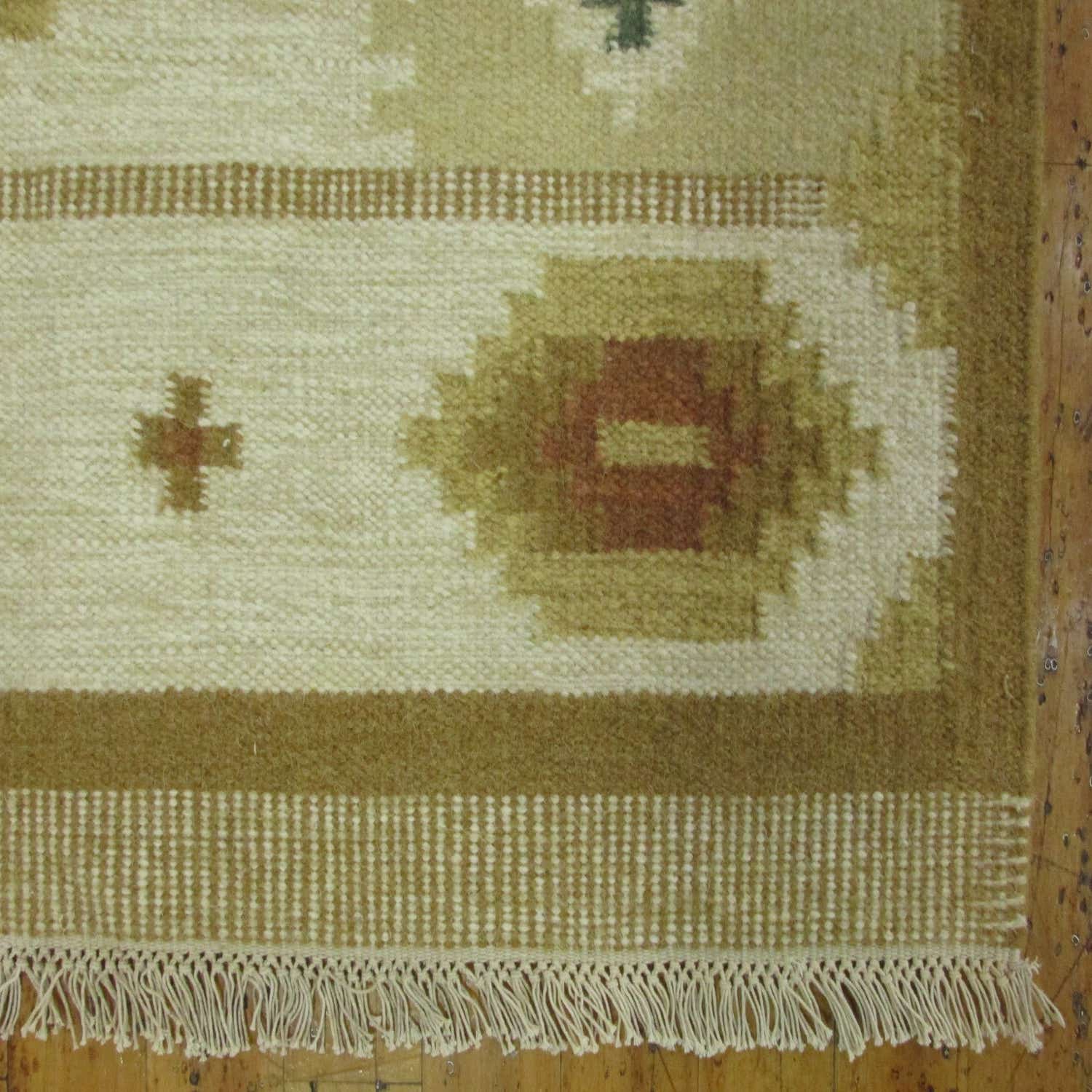 Ivory 4' 7 x 6' 7 Kilim Dhurrie Rug eSaleRugs