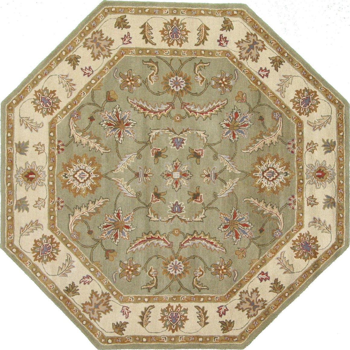 Green 8' 2 x 8' 2 Classic Agra Octagon Rug eSaleRugs