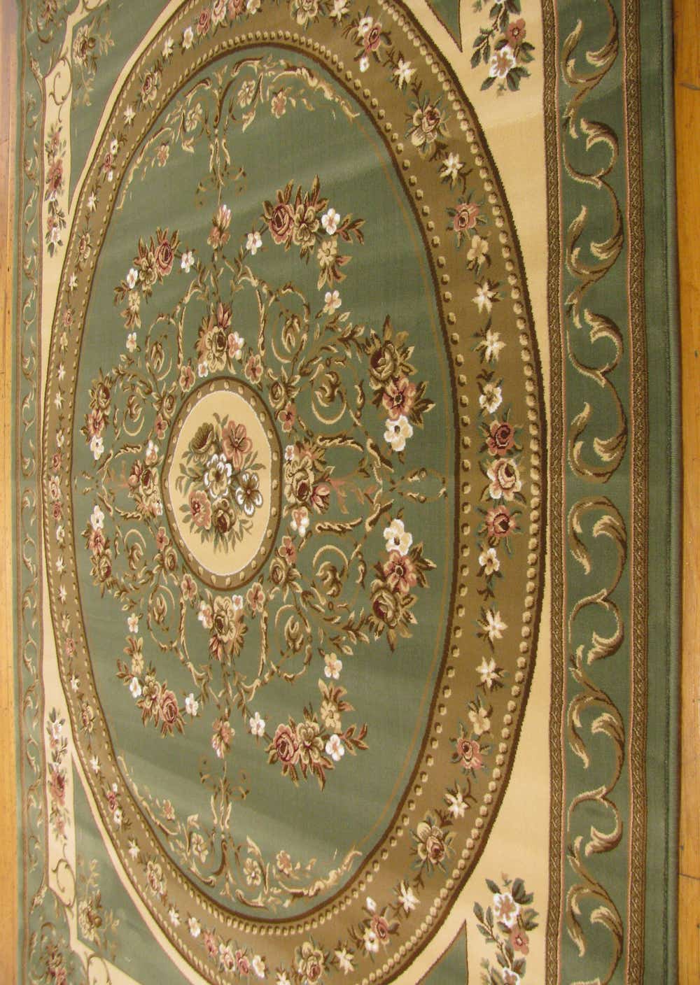 Green 6' 7 x 9' 10 Classic Aubusson Rug eSaleRugs