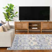 Ivory Blue 5' x 8' Miranda Rug | Rugs.com