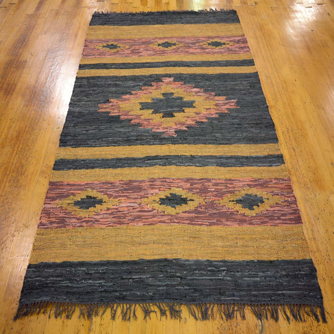 Black 5' 8 x 7' 9 Hand Woven Kilim Dhurrie Rug eSaleRugs