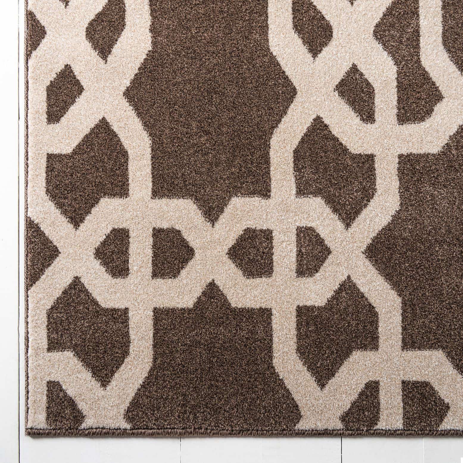 Light Brown 9' x 12' Trellis Rug eSaleRugs