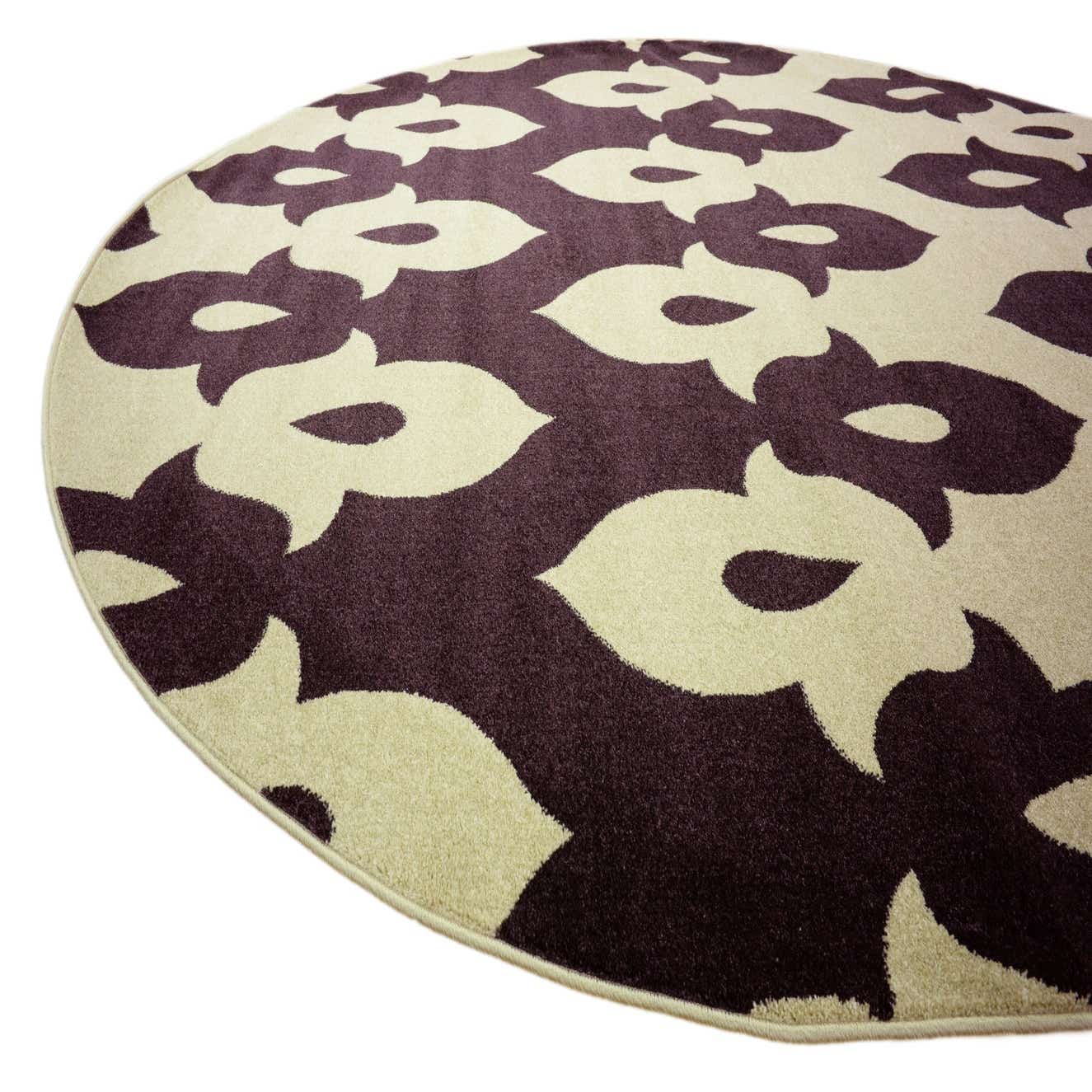 Purple 8' x 8' Ikat Round Rug eSaleRugs