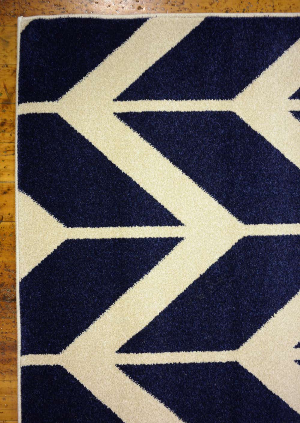 Navy Blue 7' x 10' Chevron Rug eSaleRugs