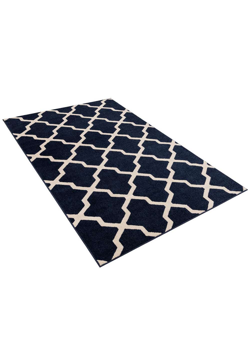 Navy Blue 5' x 8' Trellis Rug eSaleRugs