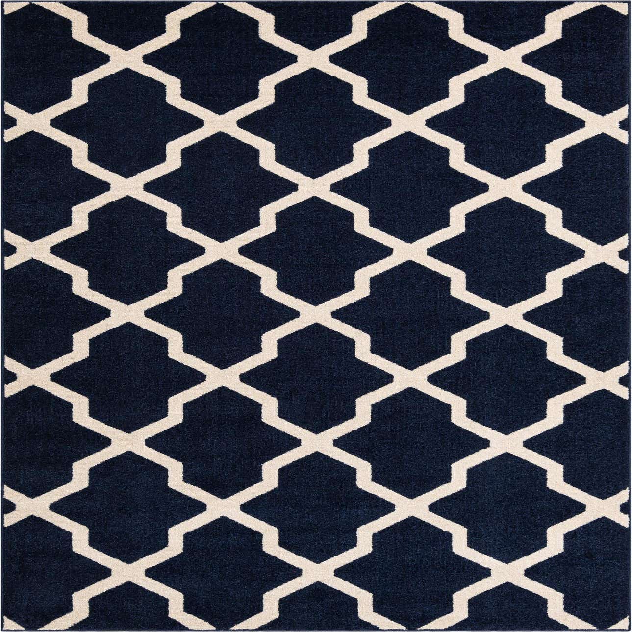 Navy Blue 5' x 8' Trellis Rug eSaleRugs