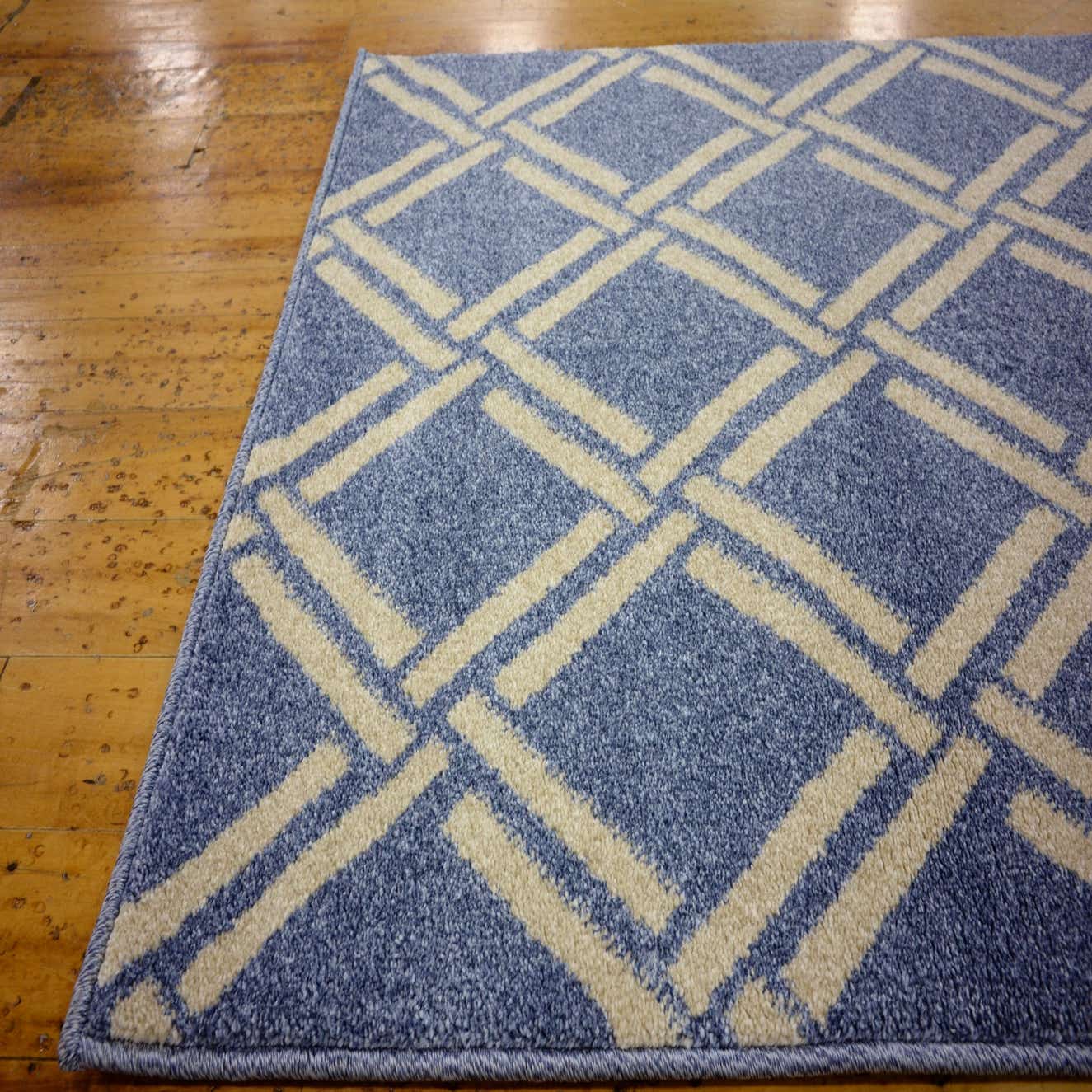 Blue 2' 7 x 10' Trellis Runner Rug eSaleRugs