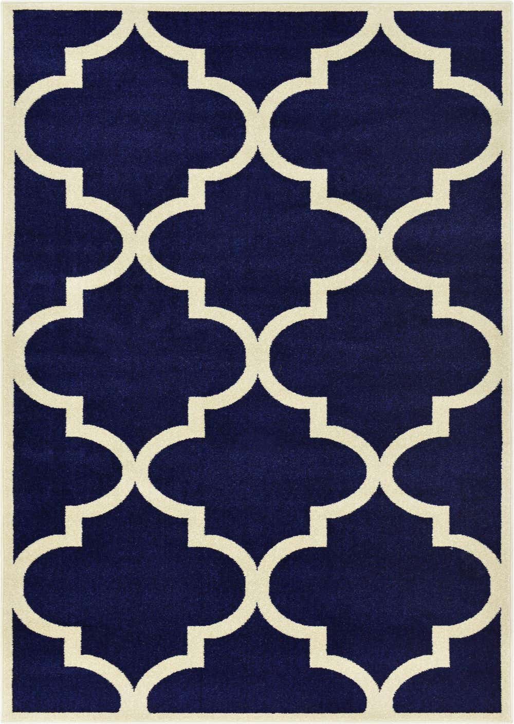 Navy Blue 5' x 8' Trellis Rug eSaleRugs