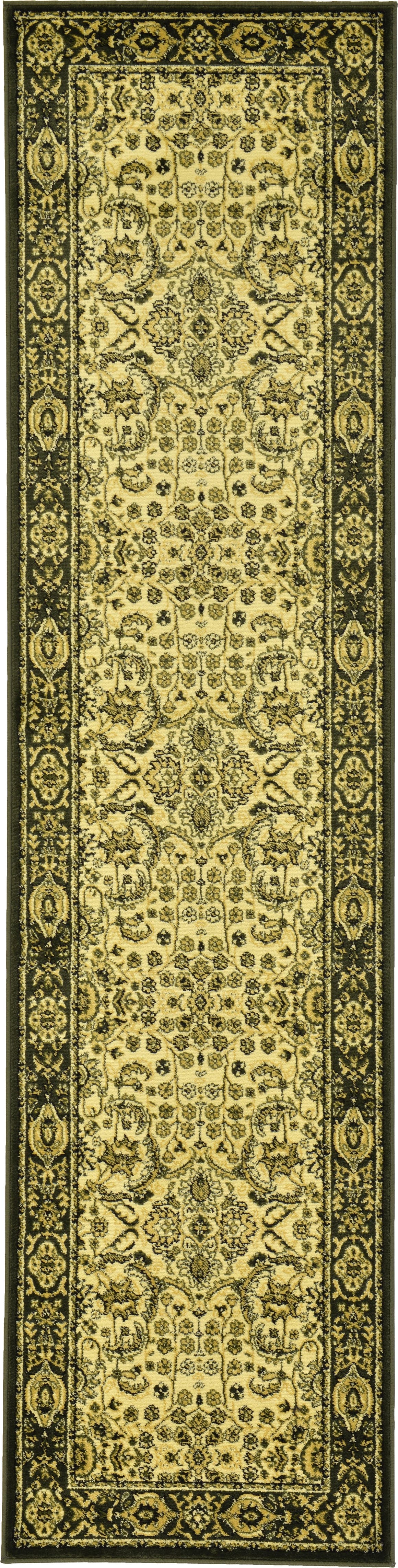 Cream 2' 6 x 9' 10 Kerman Design Runner Rug eSaleRugs