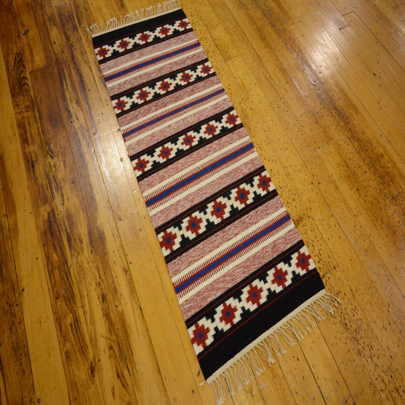 Red 1' 8 x 4' Hand Woven Kilim Dhurrie Wool Runner Rug eSaleRugs