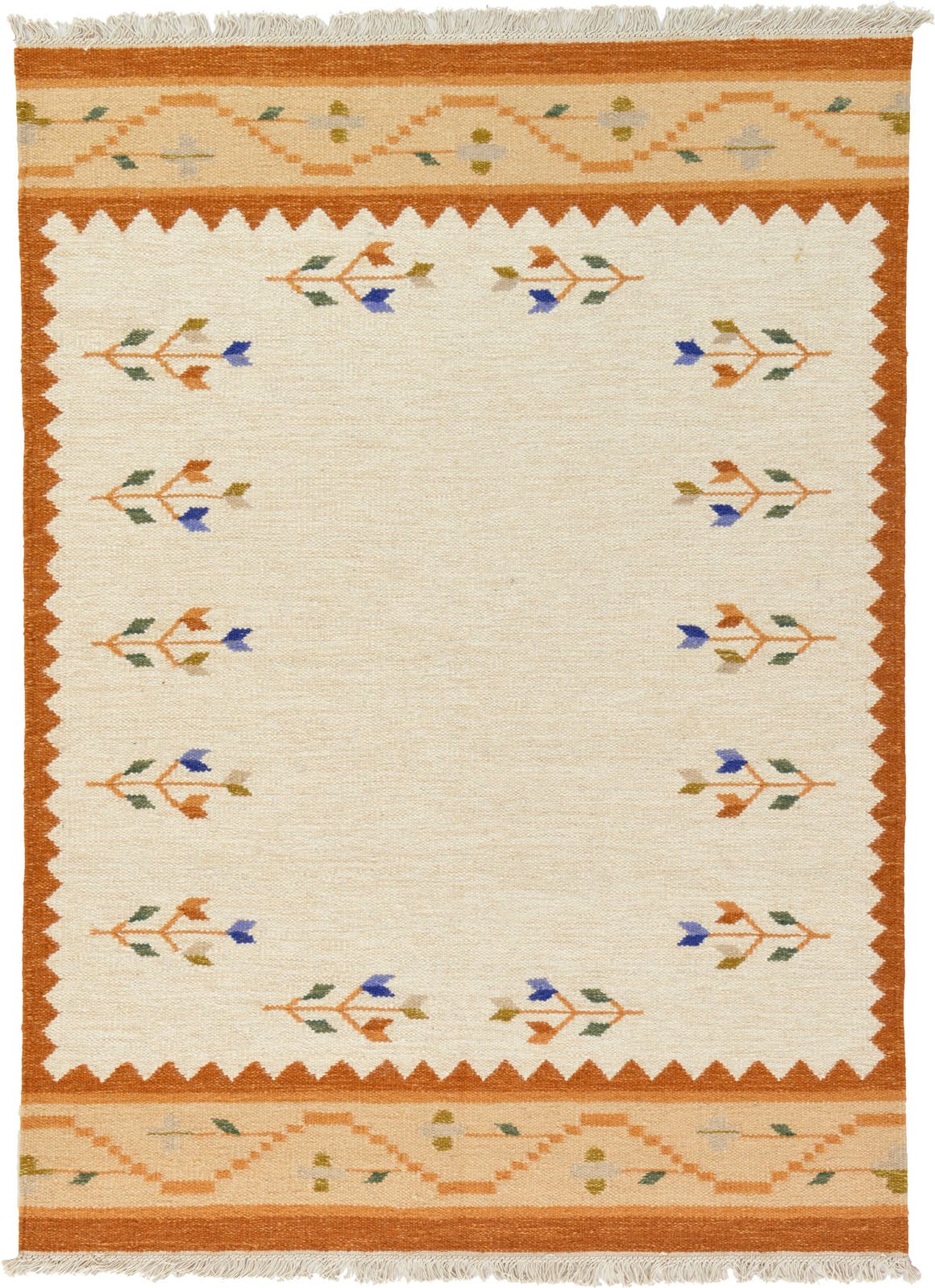 Ivory 5' 7 x 7' 10 Kilim Dhurrie Rug eSaleRugs