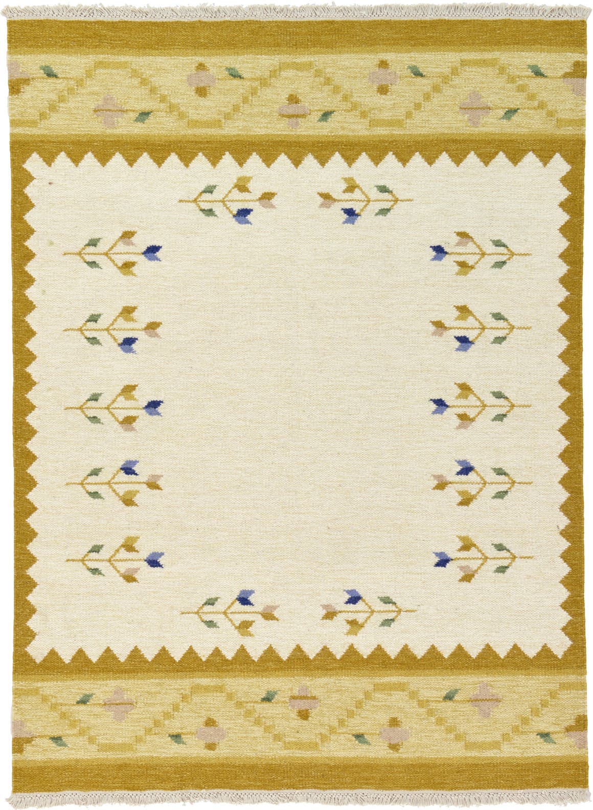 Ivory 5' 7 x 7' 10 Kilim Dhurrie Rug eSaleRugs