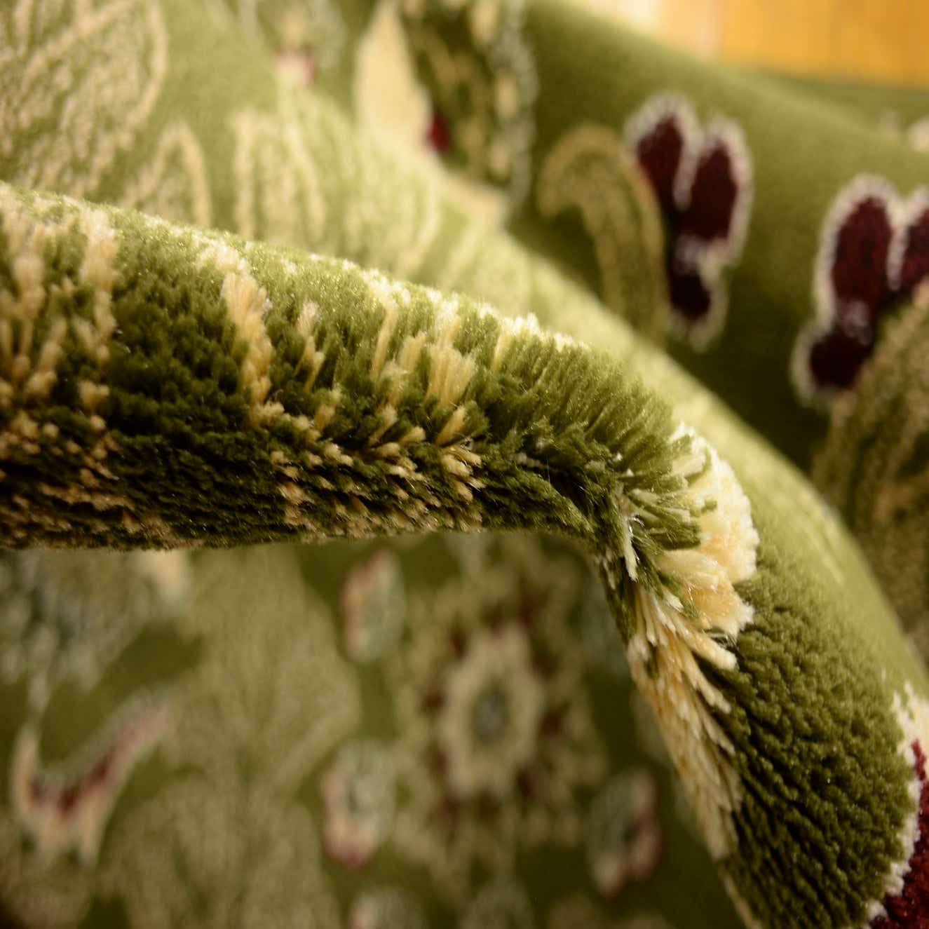 Green 5' x 8' Damask Rug eSaleRugs