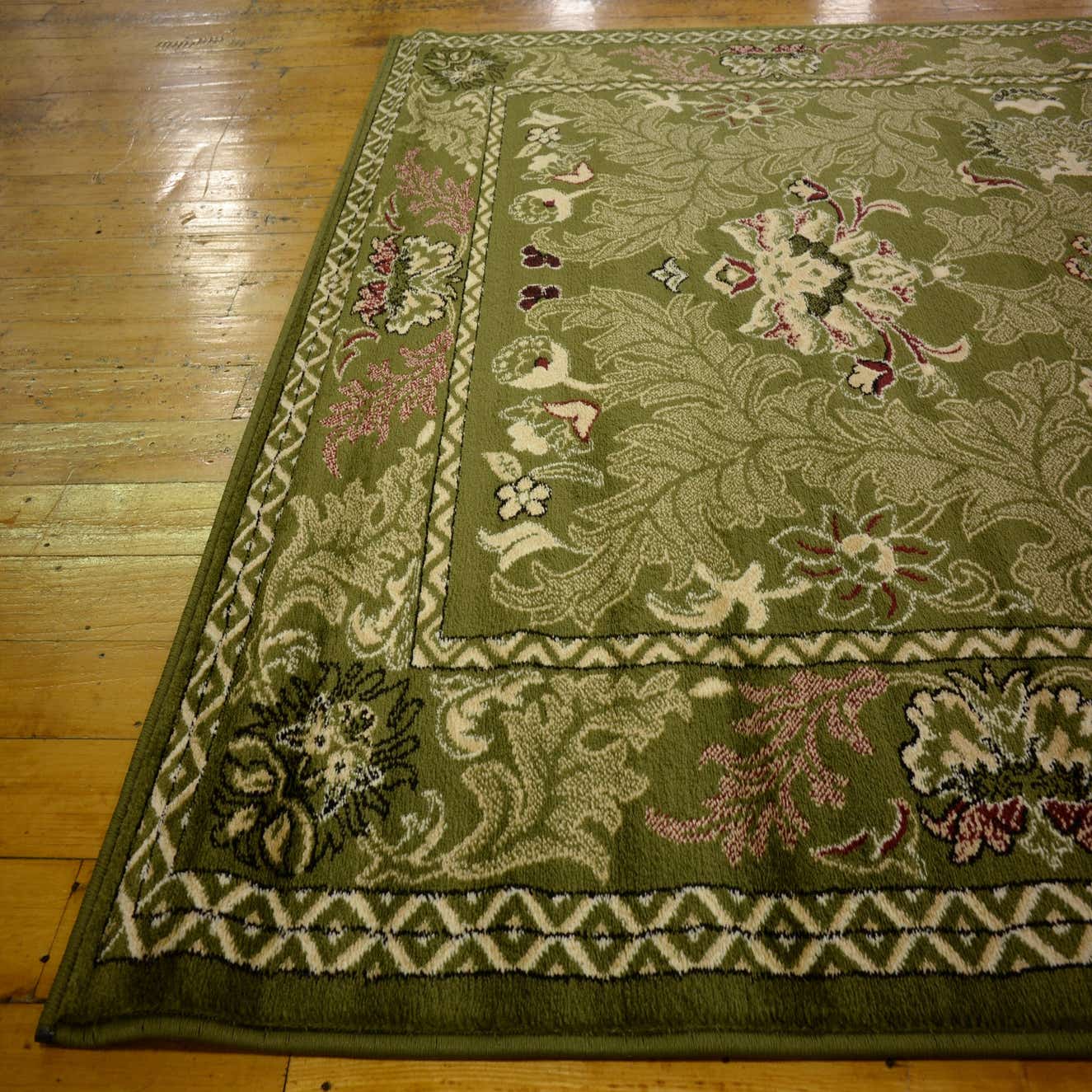 Green 5' x 8' Damask Rug eSaleRugs