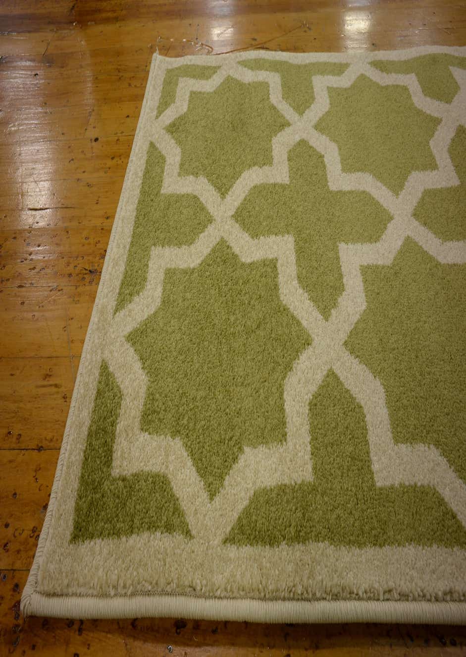 Light Green 2' 6 x 9' 10 Trellis Runner Rug eSaleRugs