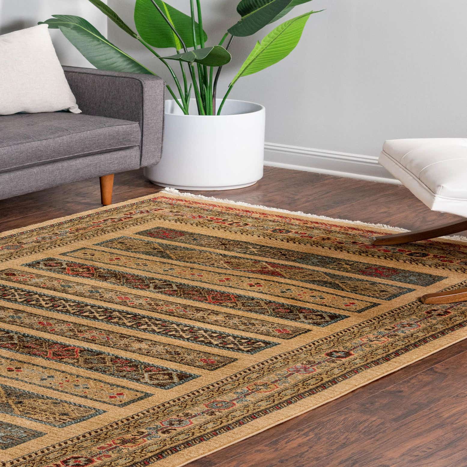 Tan 155cm x 245cm Kashkuli Gabbeh Rug AU Rugs