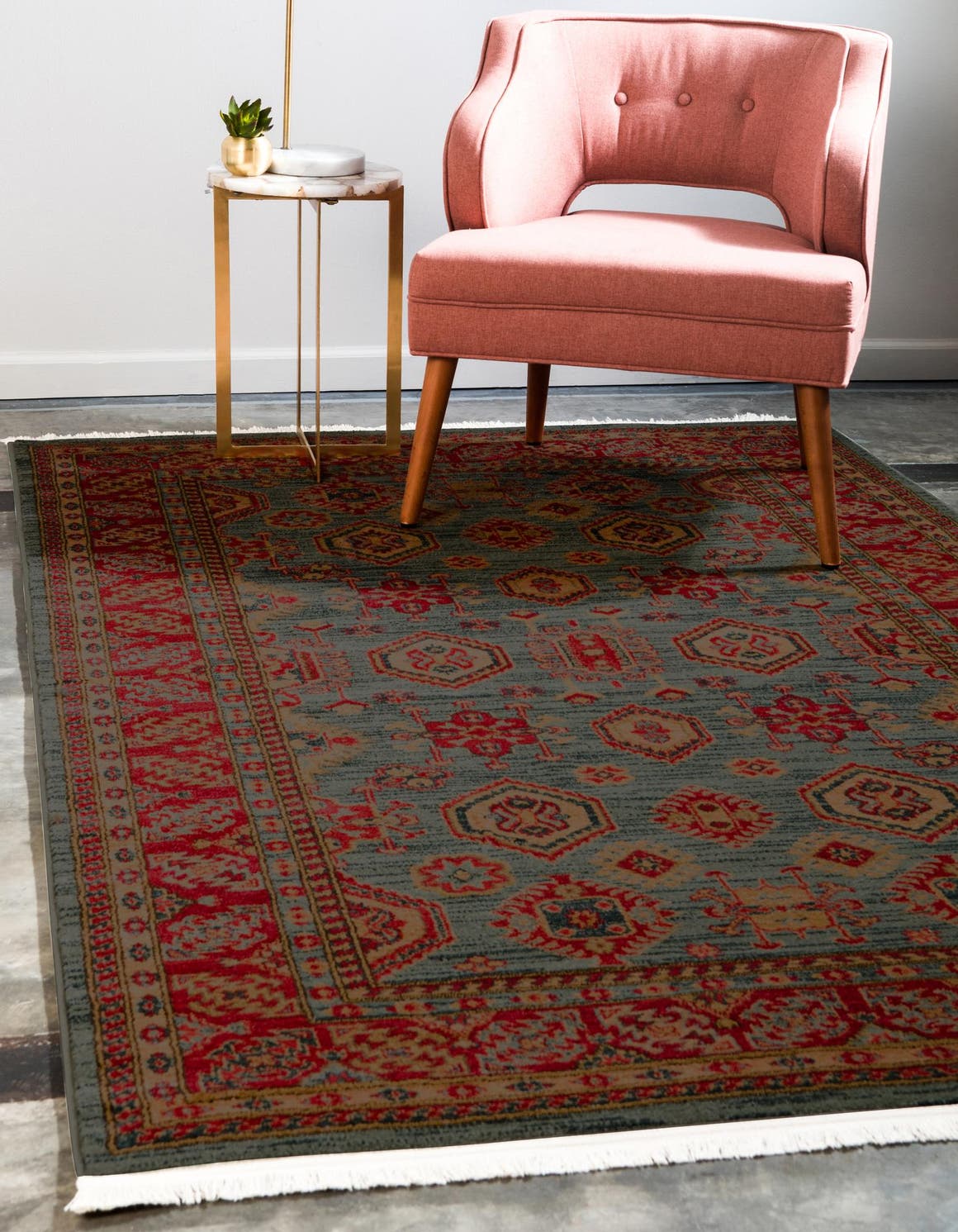 Light Blue 9' x 12' Serapi Rug eSaleRugs