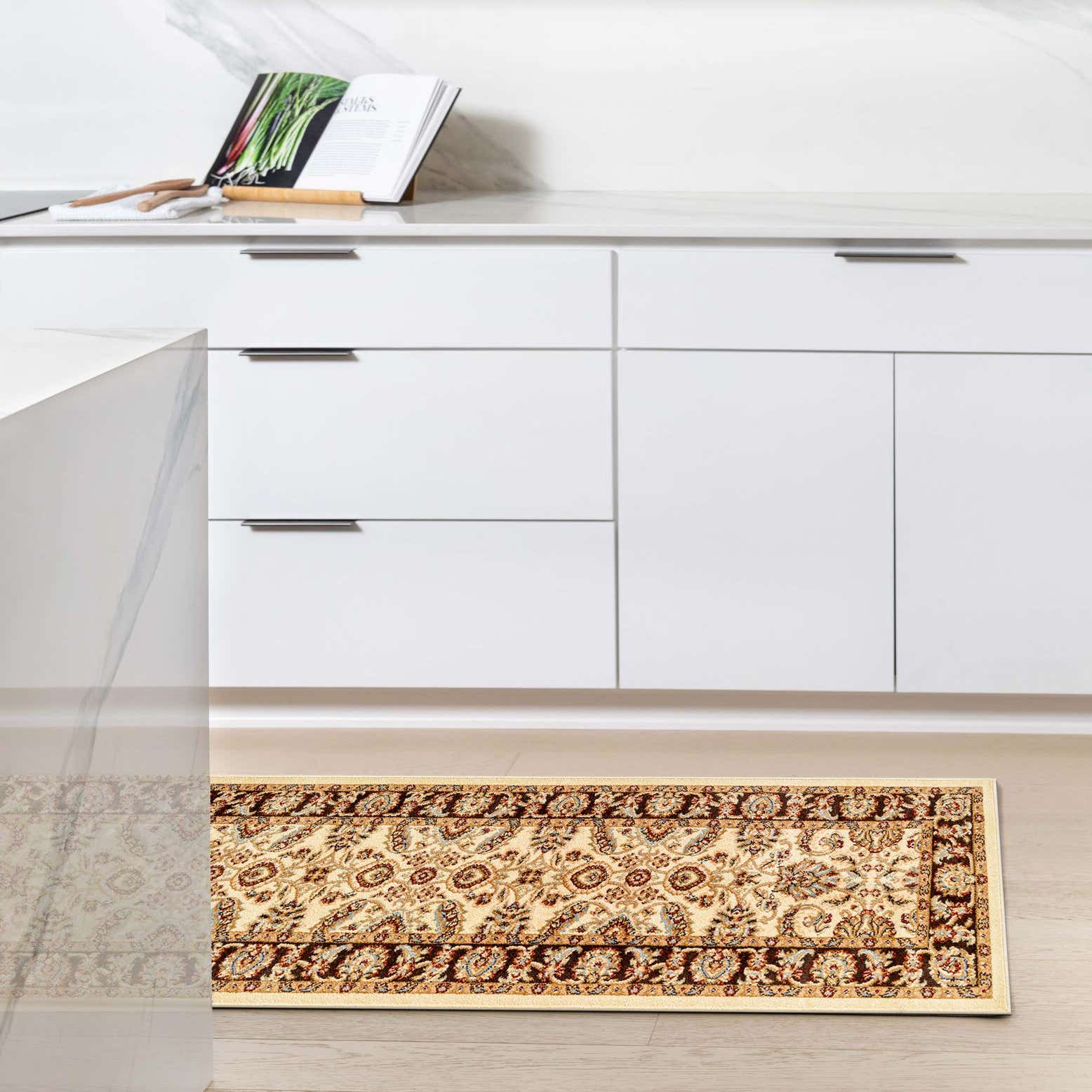 Cream 2' 7 x 10' Classic Agra Runner Rug eSaleRugs