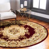 185cm x 185cm Classic Aubusson Round Rug thumbnail