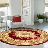 185cm x 185cm Classic Aubusson Round Rug thumbnail