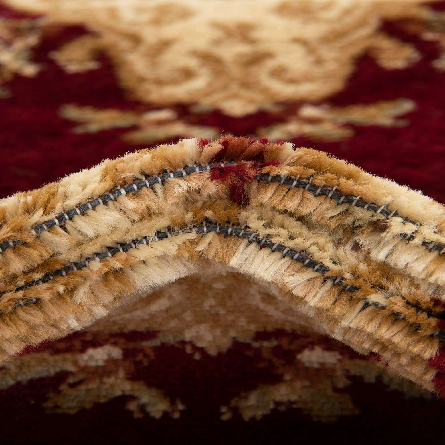 Red 6' x 6' Classic Aubusson Round Rug eSaleRugs