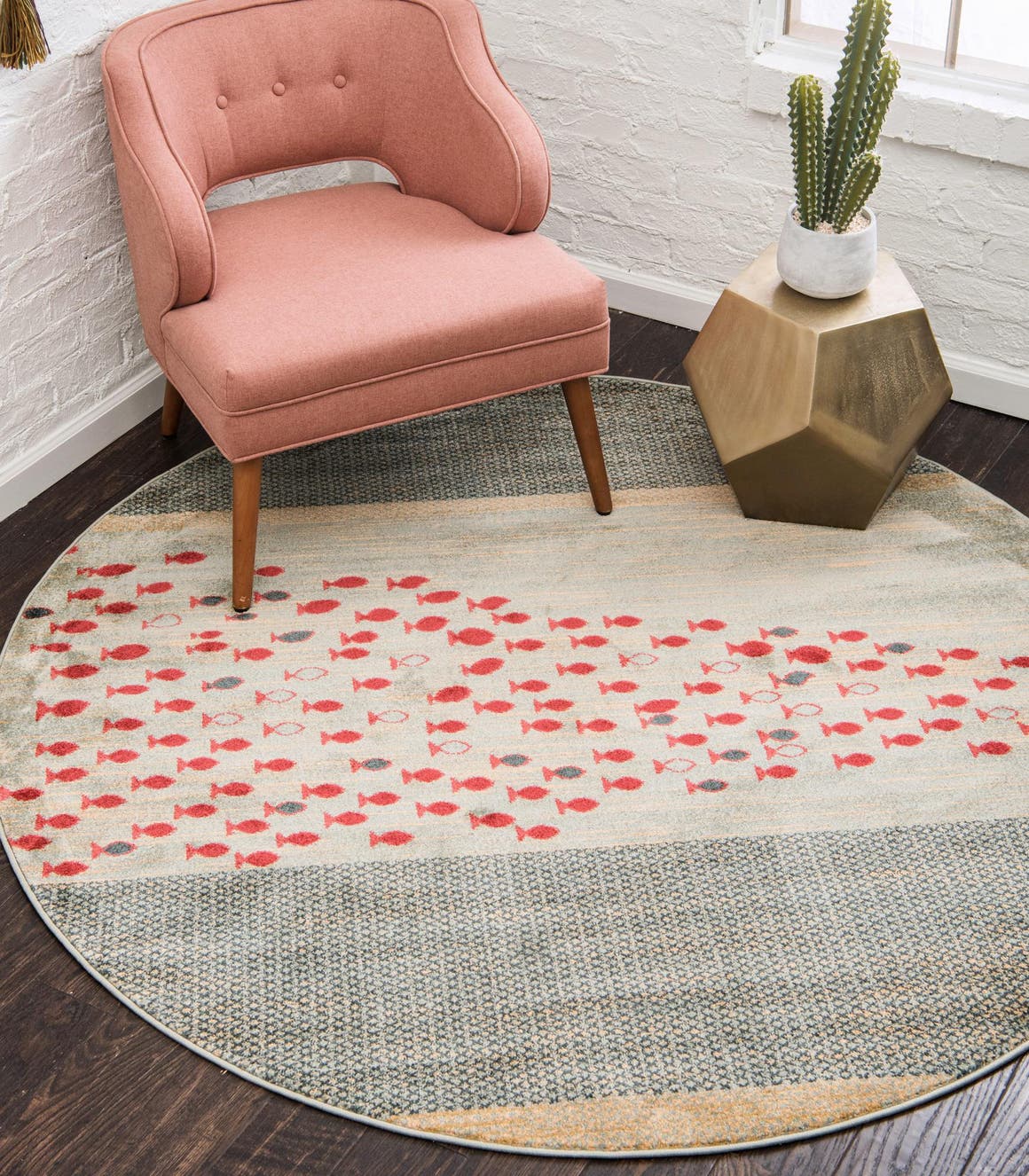 Blue 185cm x 185cm Kashkuli Gabbeh Round Rug AU Rugs