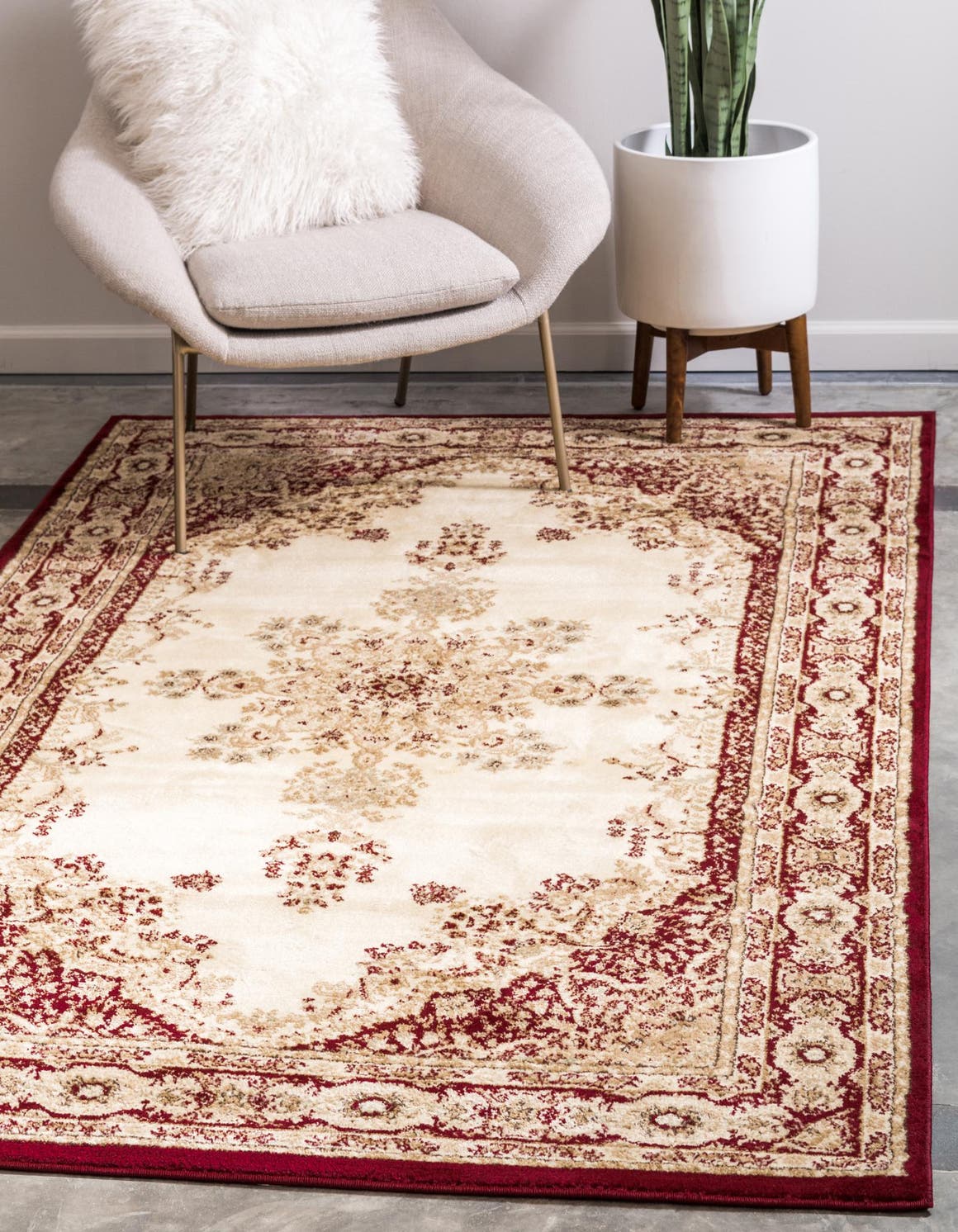 Cream 9' x 12' Classic Aubusson Rug eSaleRugs