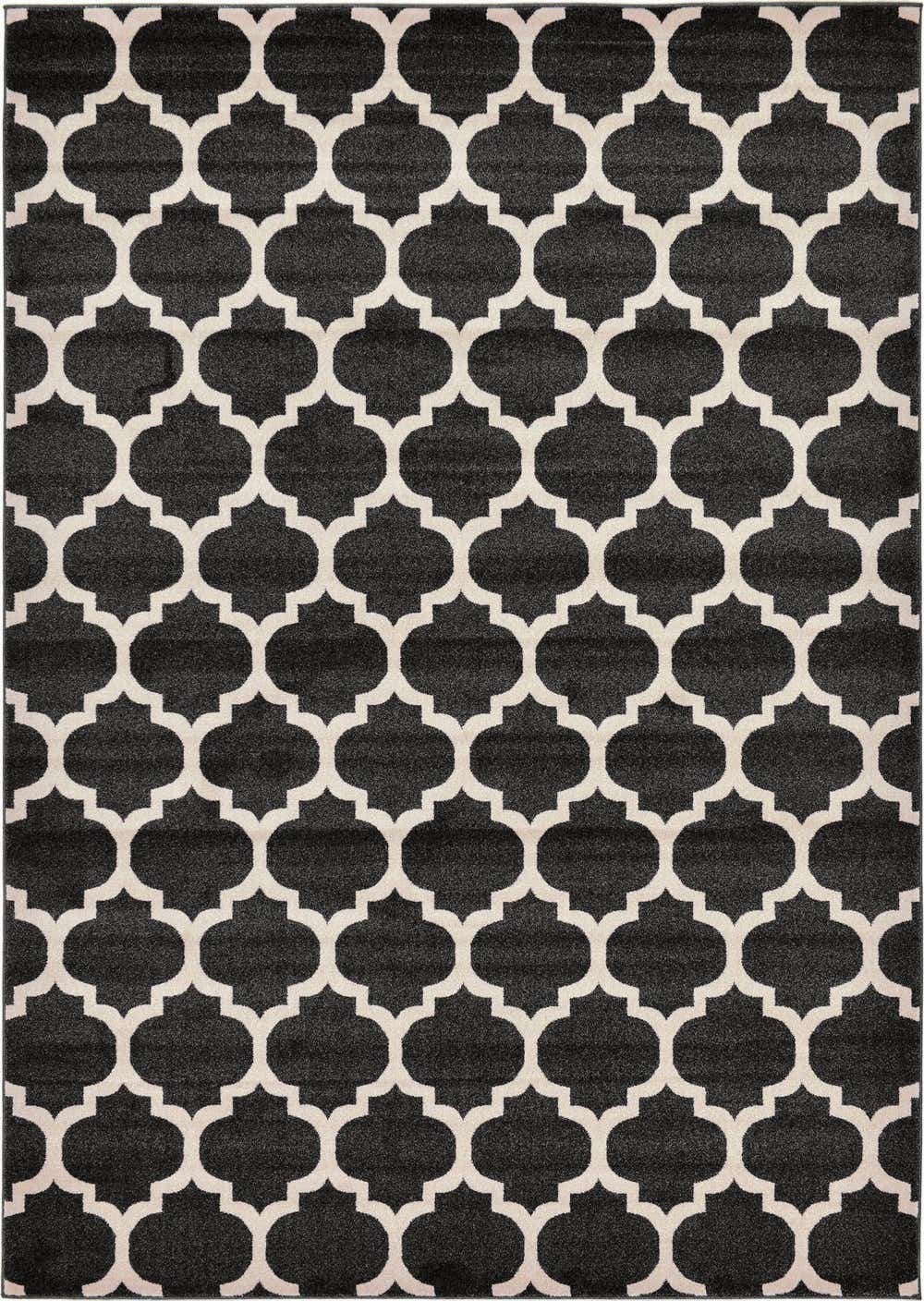 Black 8' x 11' Trellis Rug eSaleRugs