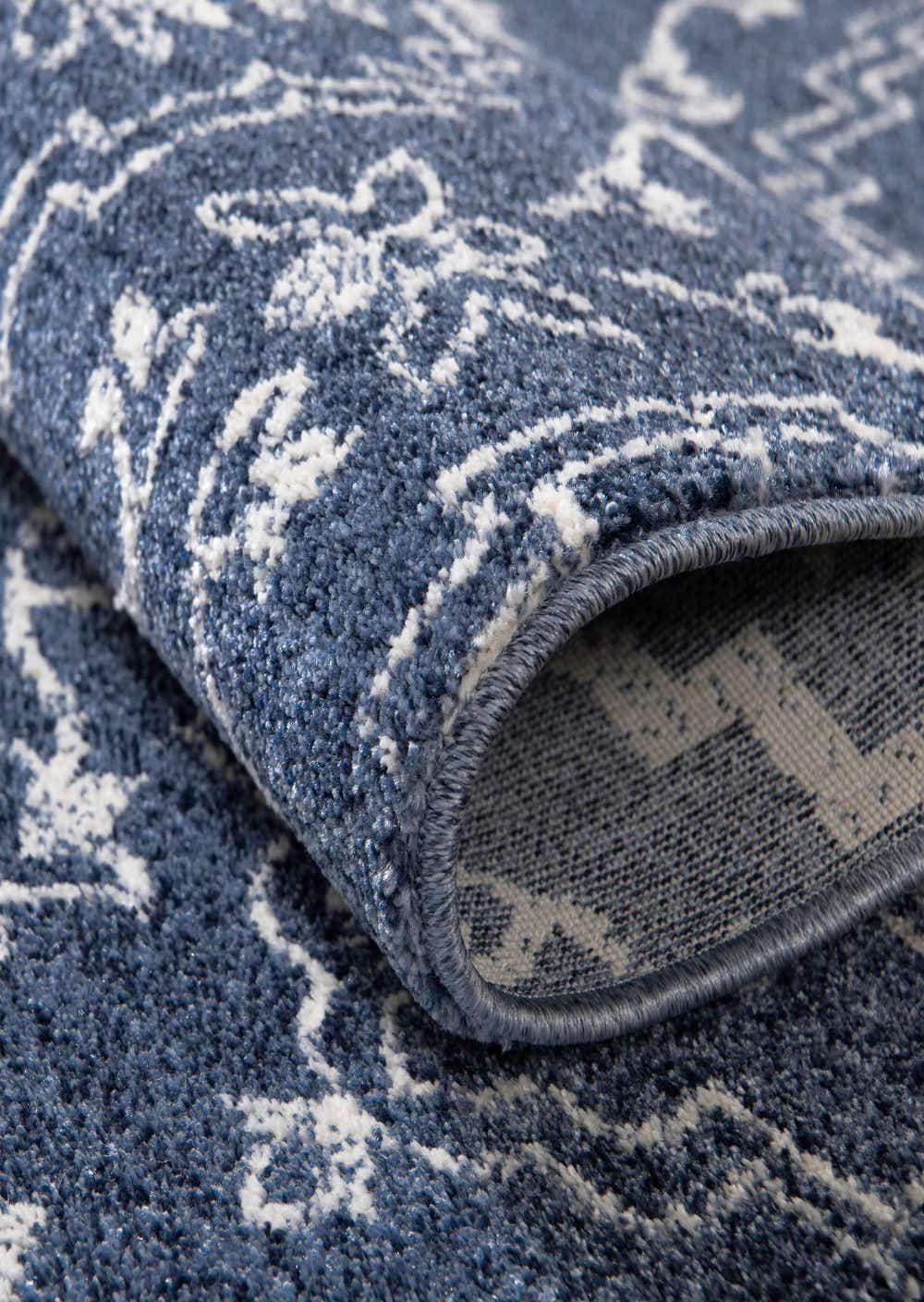 Blue 7' x 10' Damask Rug eSaleRugs