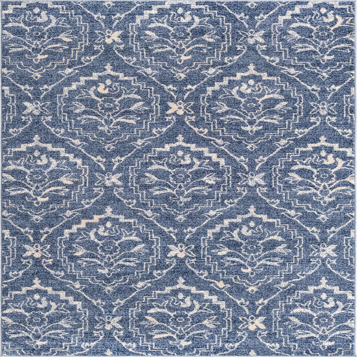 Blue 5' x 8' Damask Rug eSaleRugs
