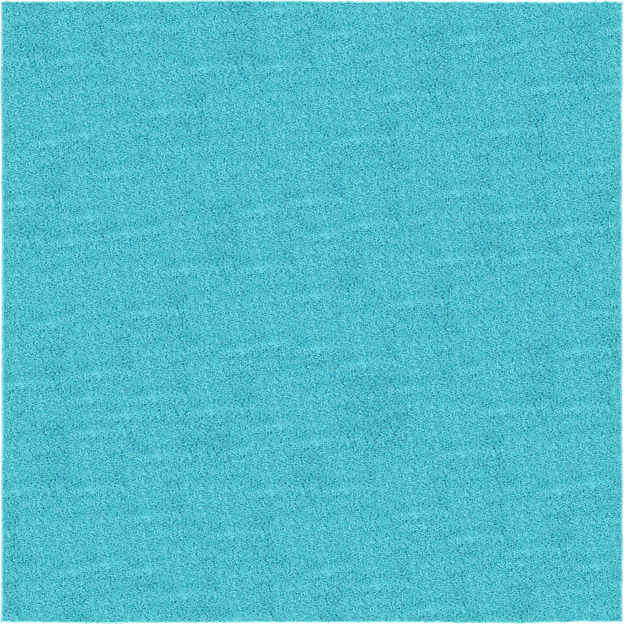 Turquoise 9' x 12' Solid Frieze Rug eSaleRugs