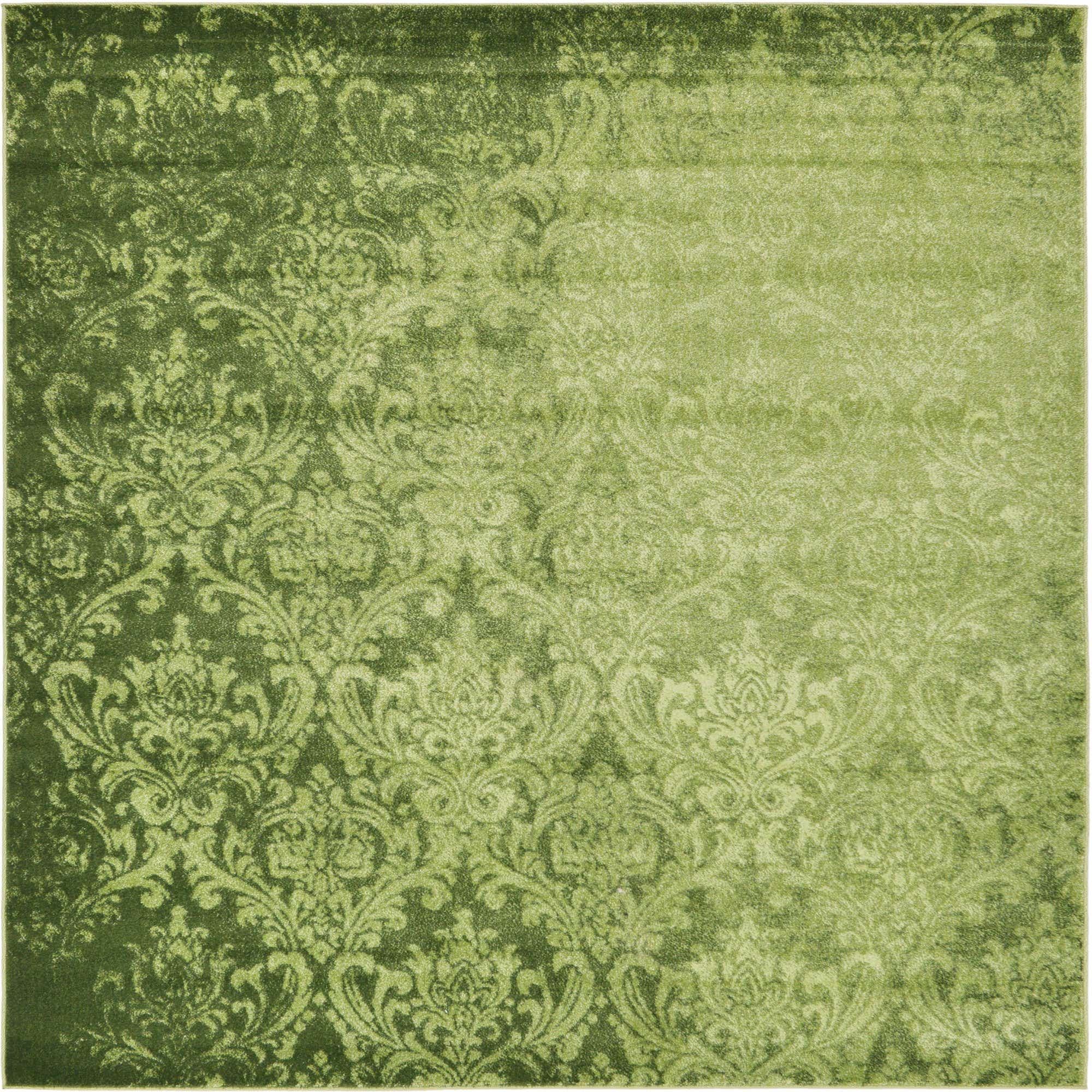 Light Green 7' x 10' Damask Rug eSaleRugs