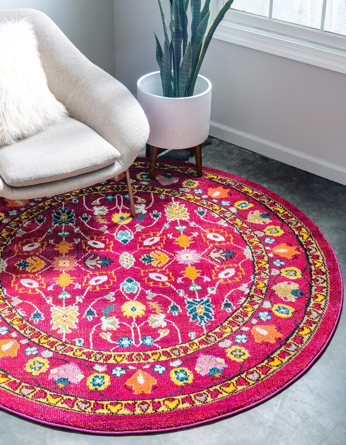 Hot Pink Round Rug Images