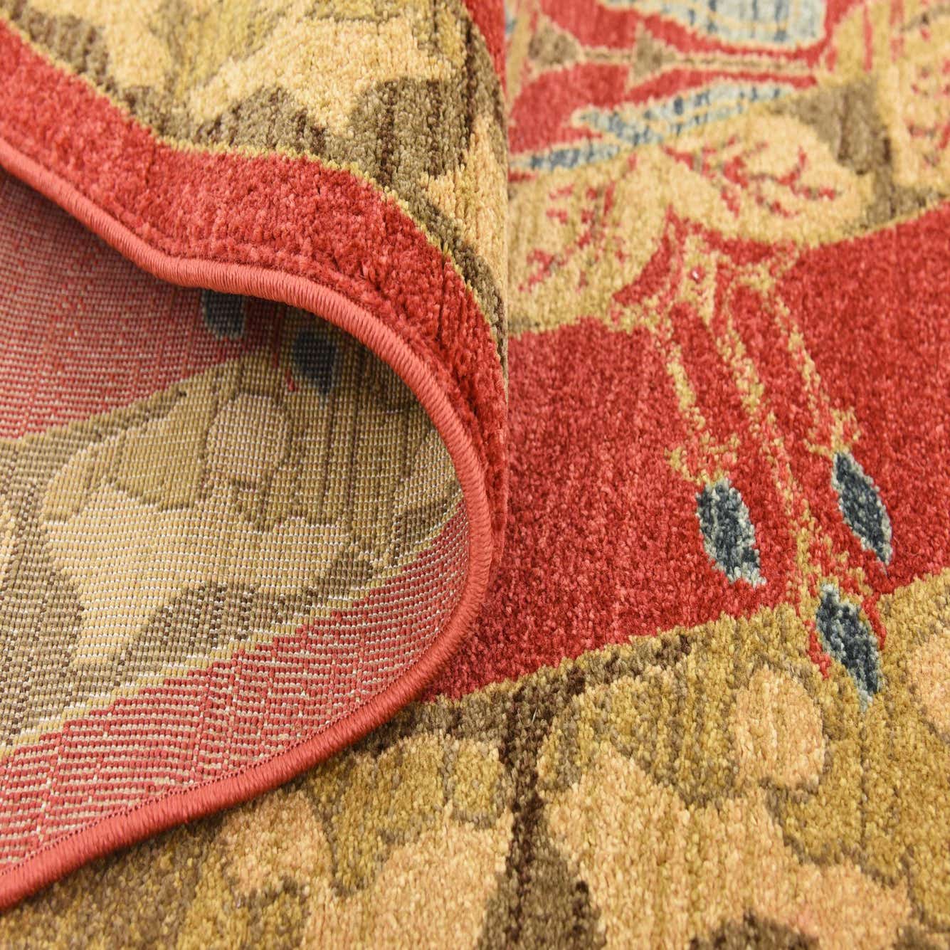 Red 8' x 8' Kensington Round Rug eSaleRugs